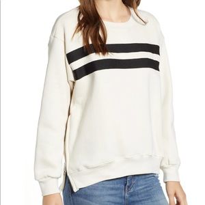 Sundry Side Zip Stripe Pullover